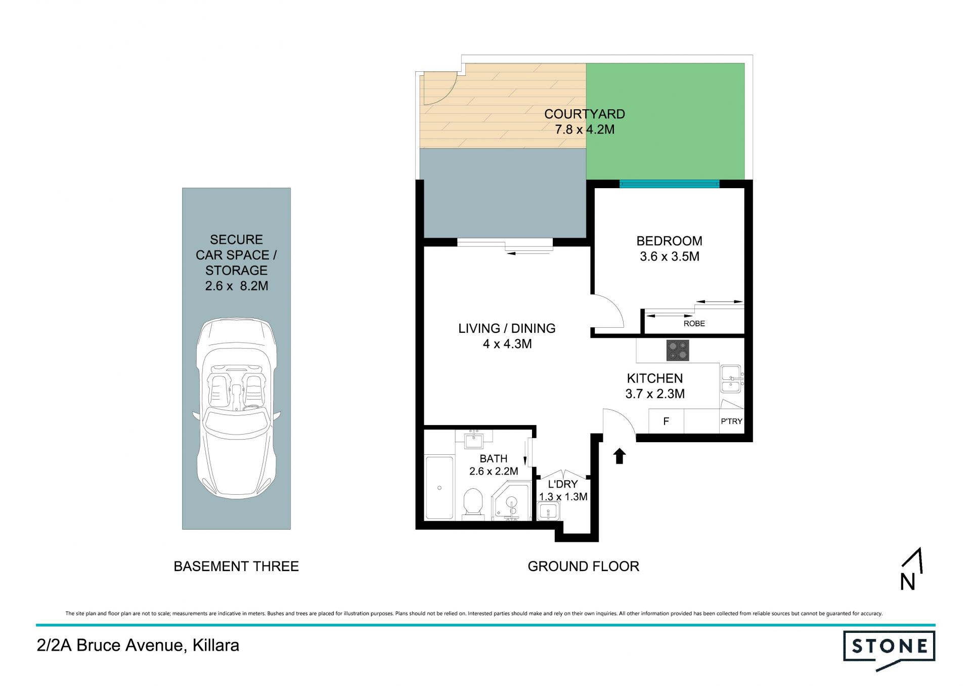 Effortless walk to rail lifestyle with courtyard