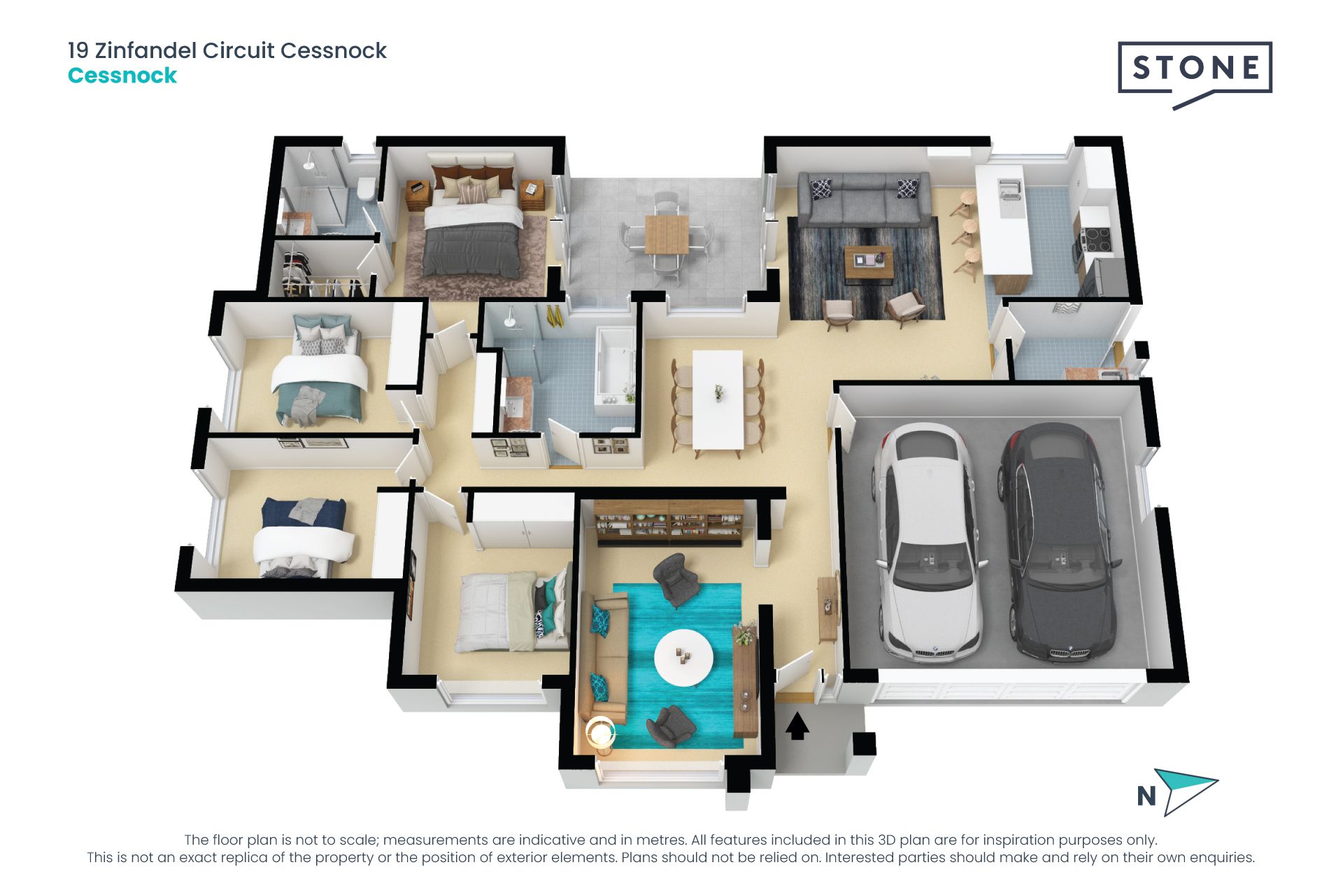 Brick four bedroom home