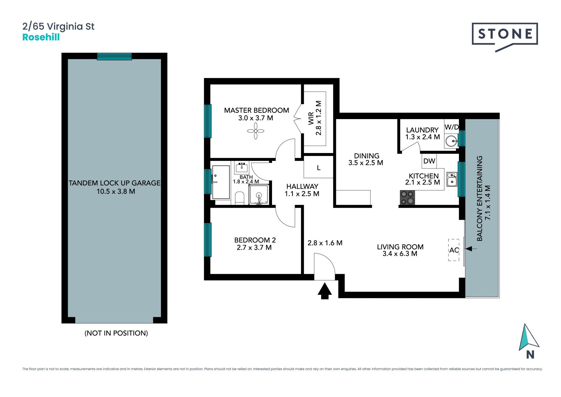 Spacious two-bedroom apartment