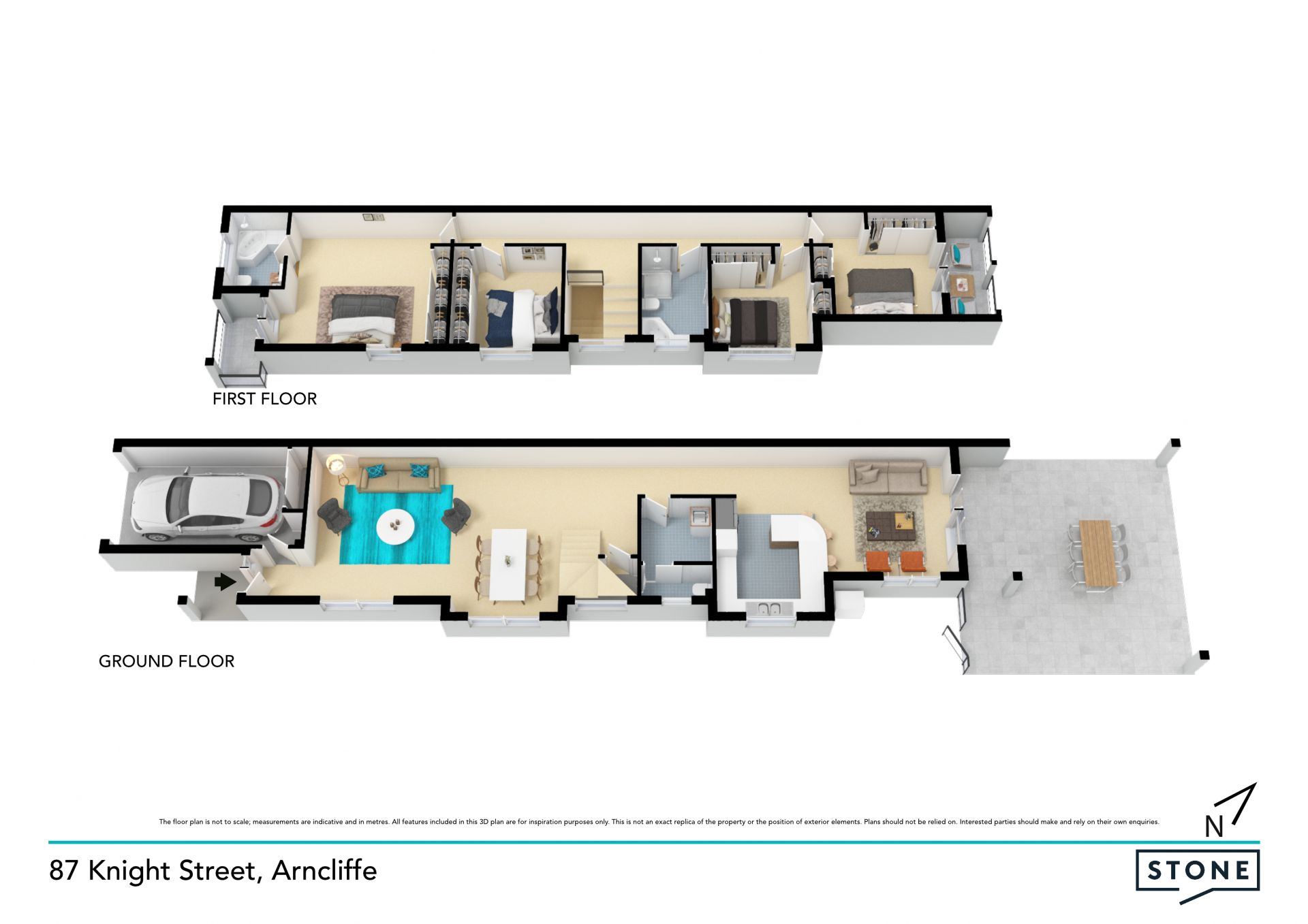 Modern two-level duplex in quiet, central location