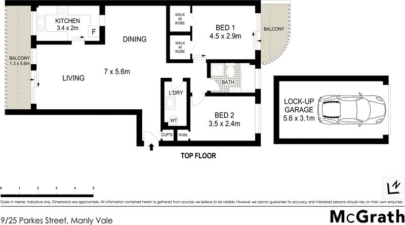 North east facing, light filled apartment