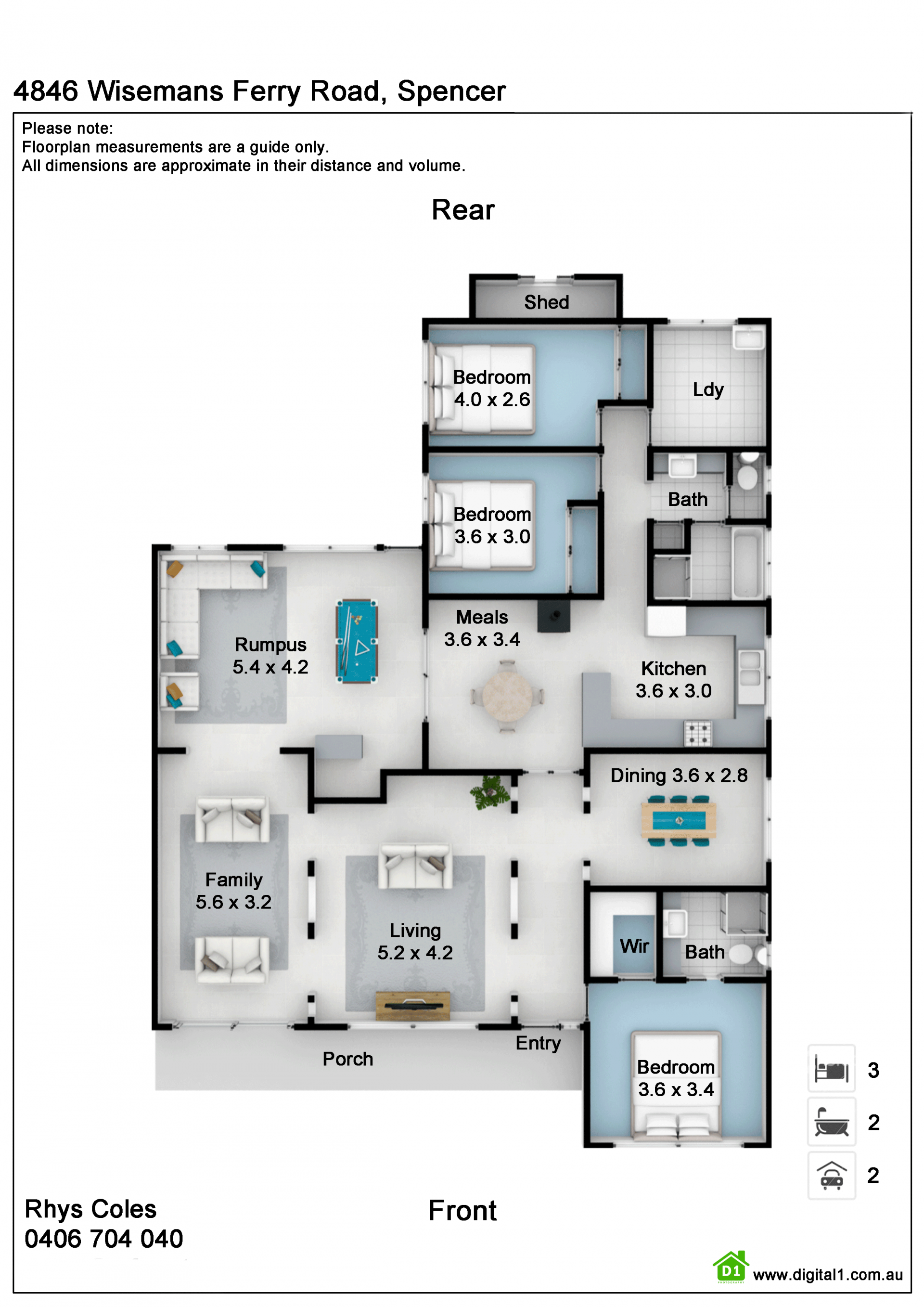 Oversized Three Bedroom Home, Ripe With Potential.