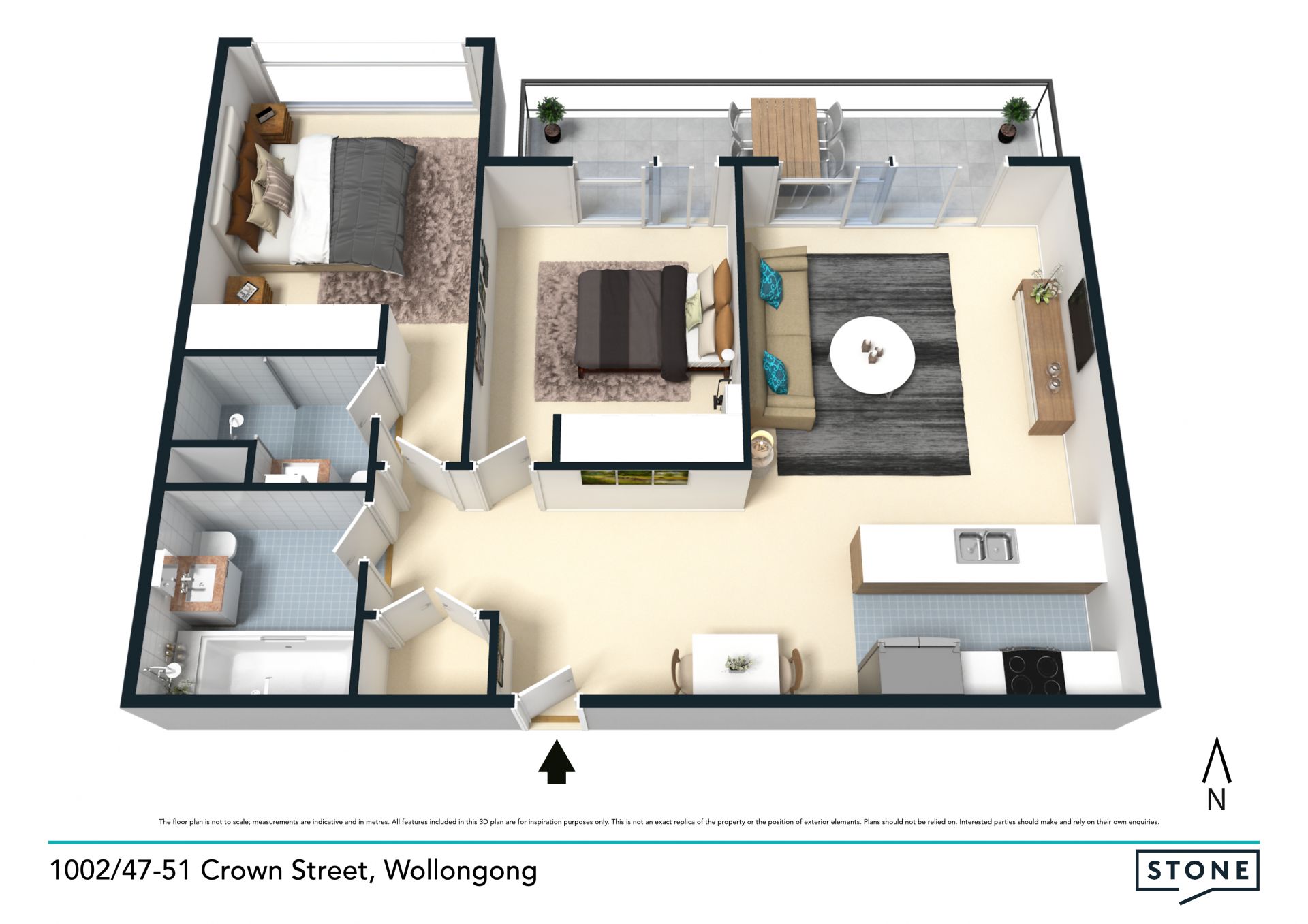 East facing ocean view apartment in superb setting