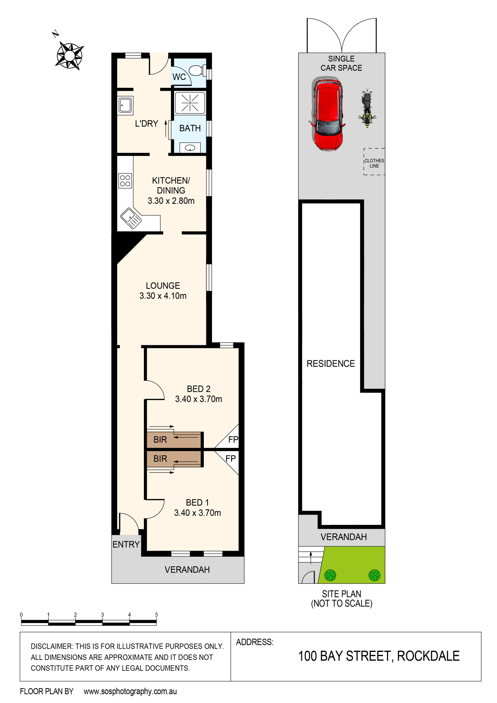 Renovated two bedroom semi - convenient location