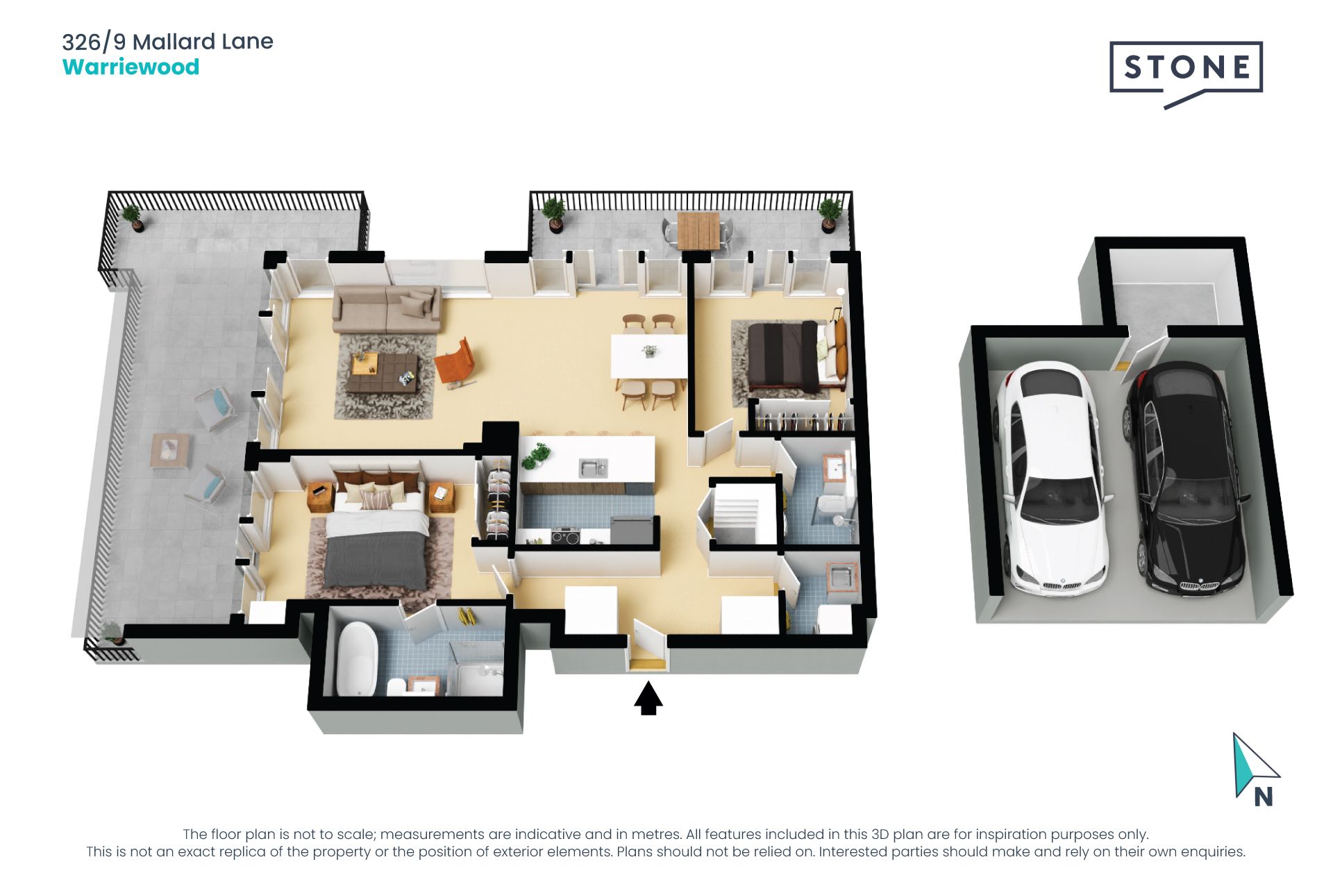 Luxurious penthouse with enormous terrace and north aspect