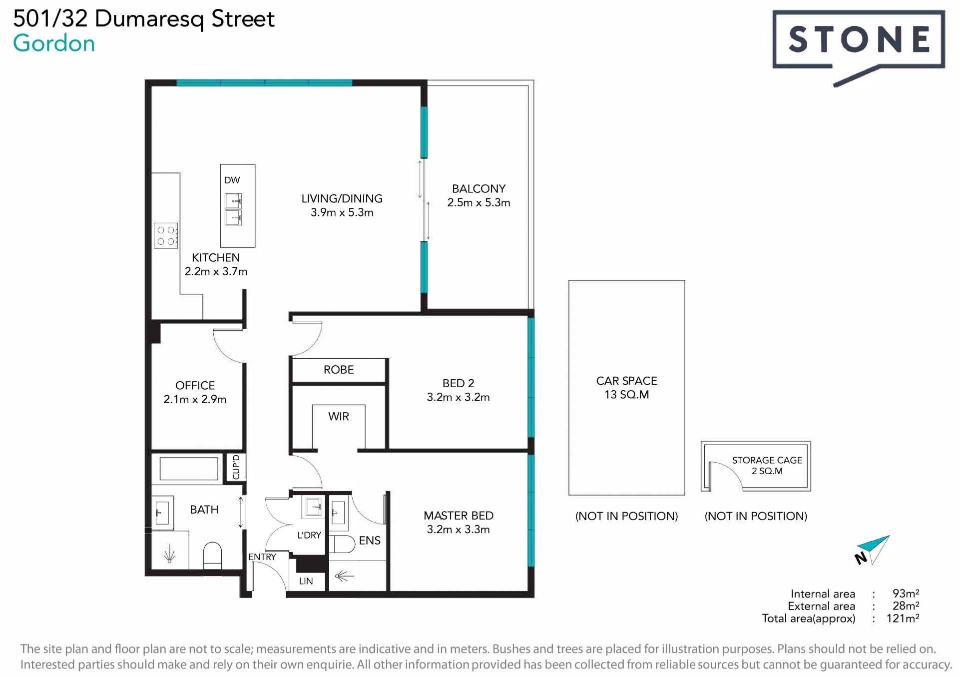 Exceptional northerly-facing 2-bedroom apartment in prime position