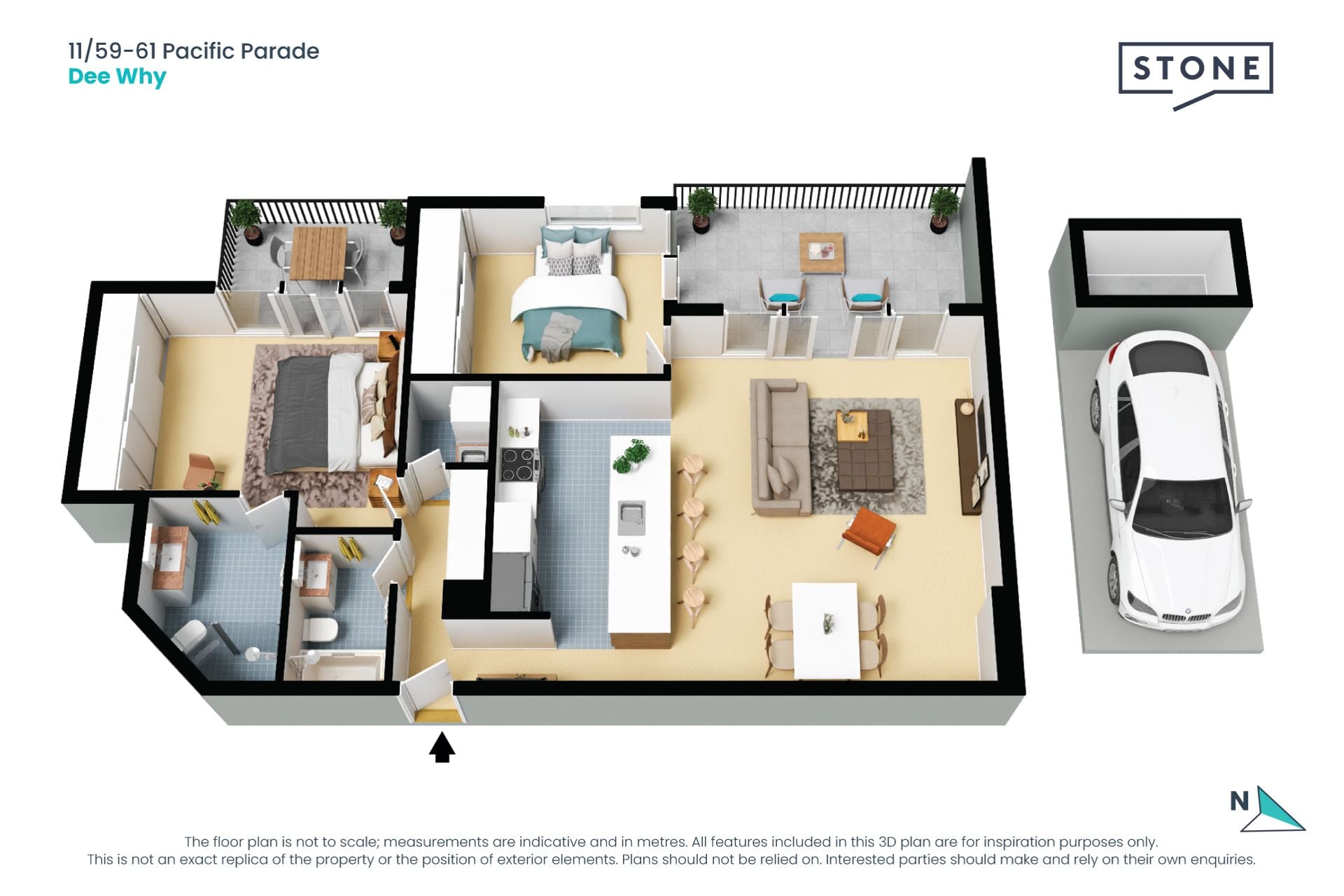 Superior coastal lifestyle with lots of privacy in walking distance to the beach