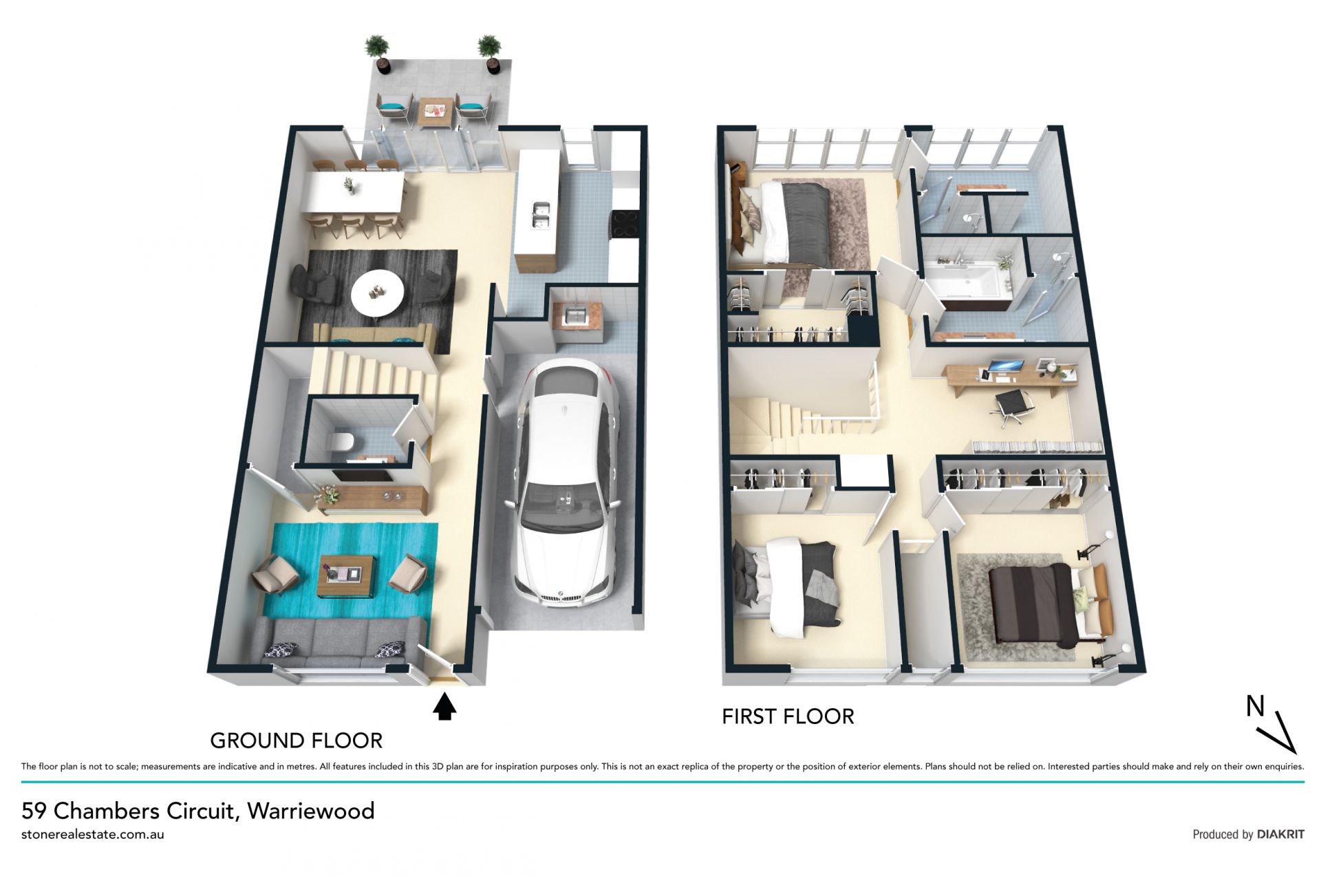 Brand new contemporary coastal terrace townhome