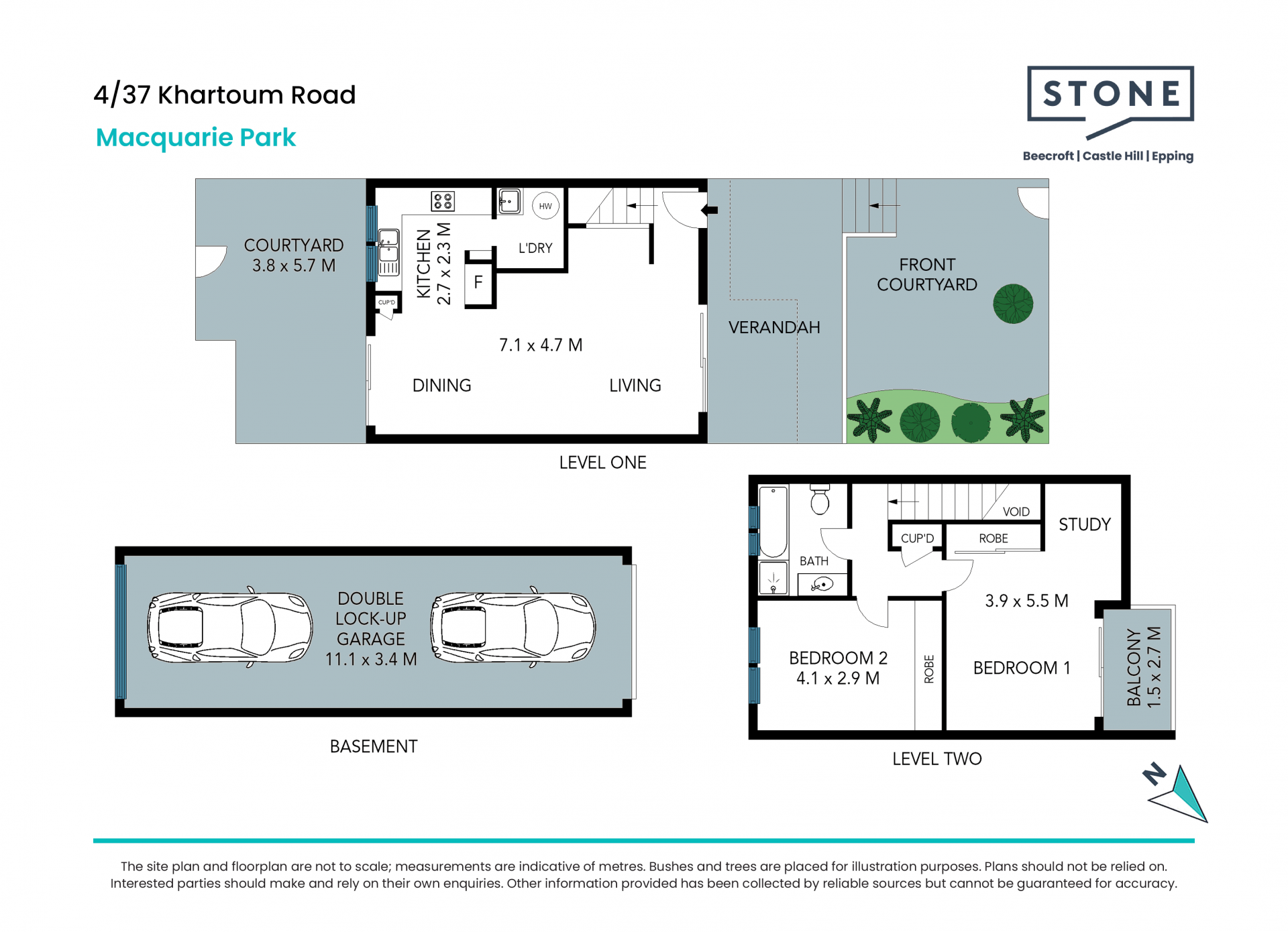 2 Courtyards, 2 Car Garage
