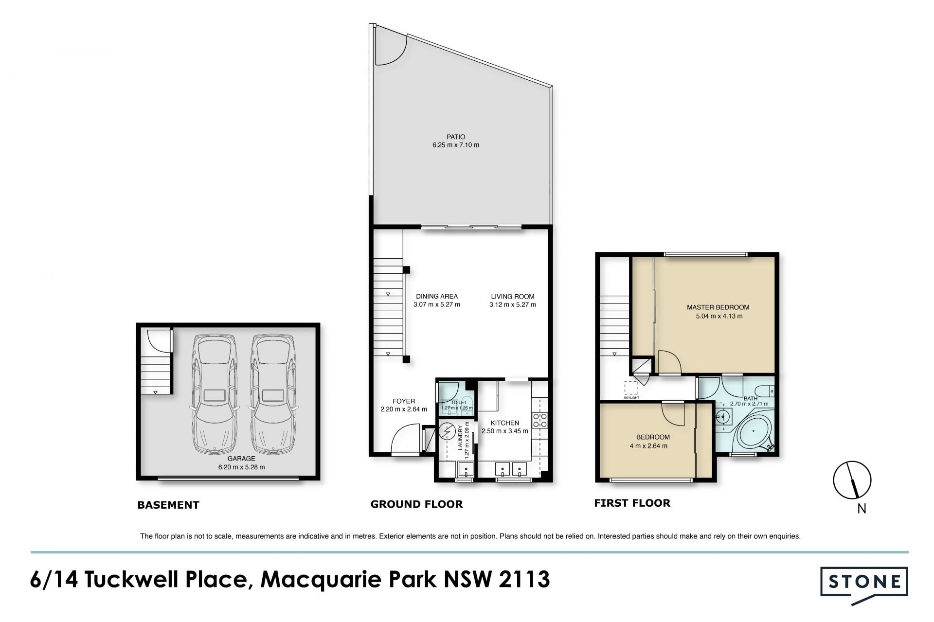 Light Filled Two Bedroom Townhouse with Double Lock Up Garage