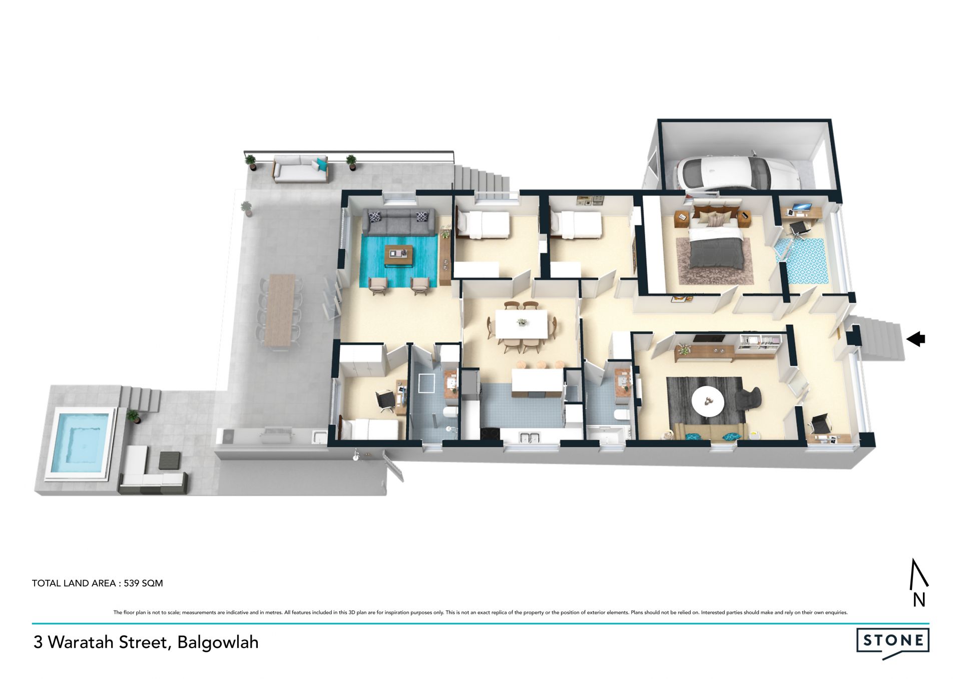 Impressive Family Haven in Iconic Palm-lined Street