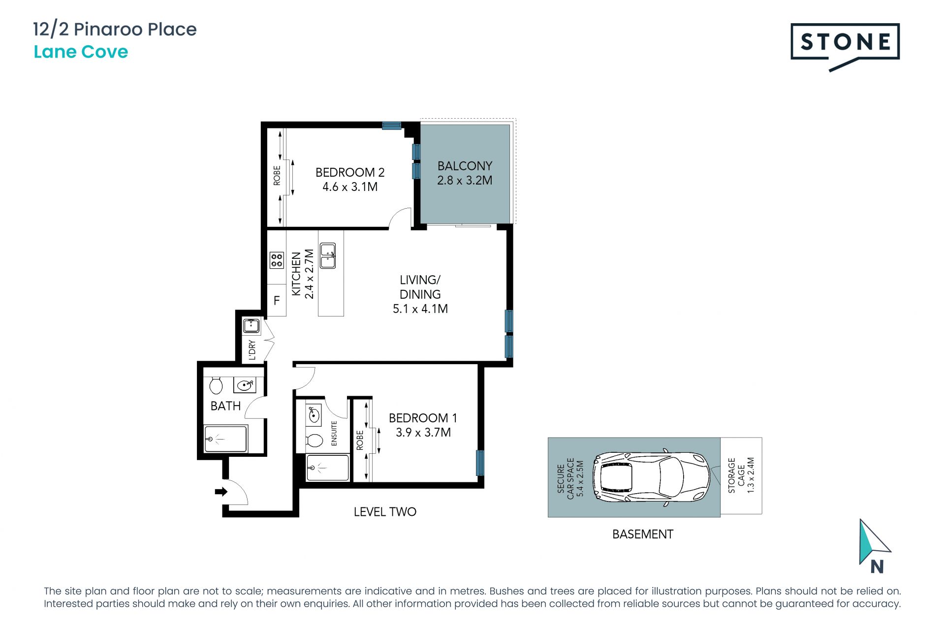 Boutique 102sqm parkside residence with North facing balcony