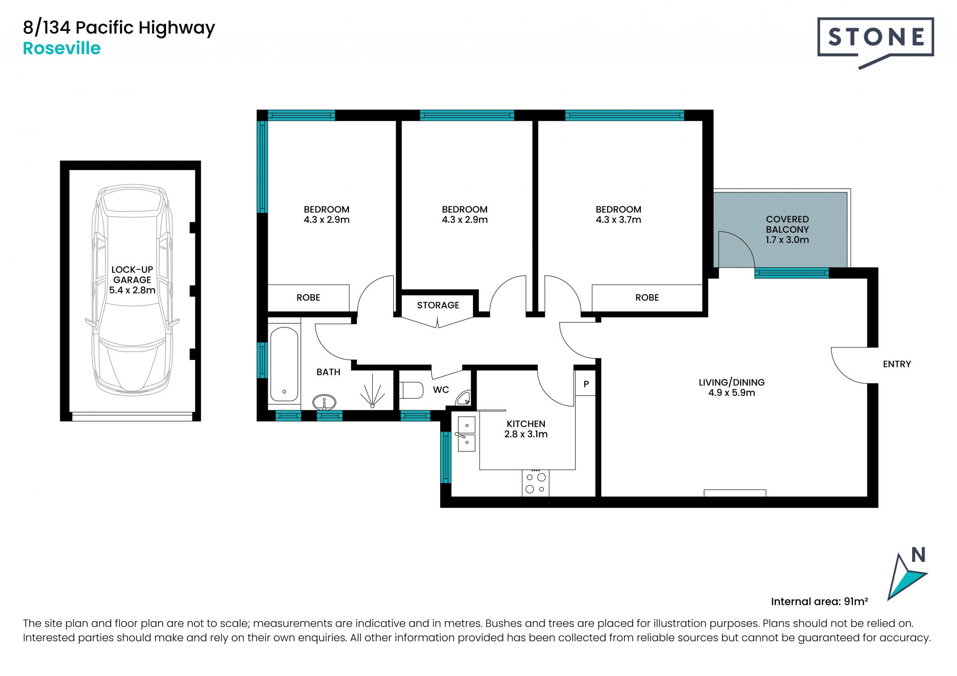 Quiet spacious and convenient with 190m to rail