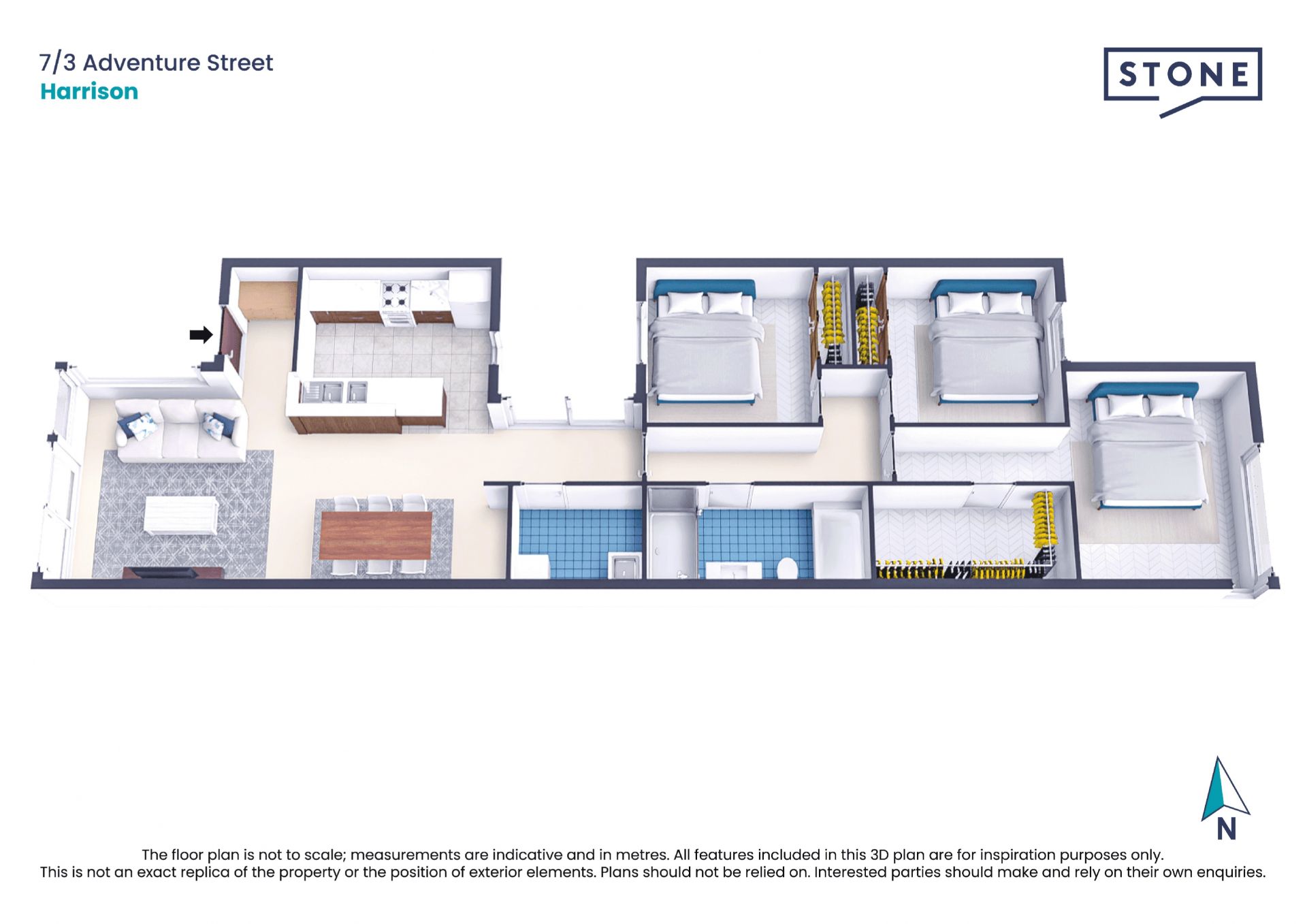 Sun-drenched townhouse with double glazed windows and low strata