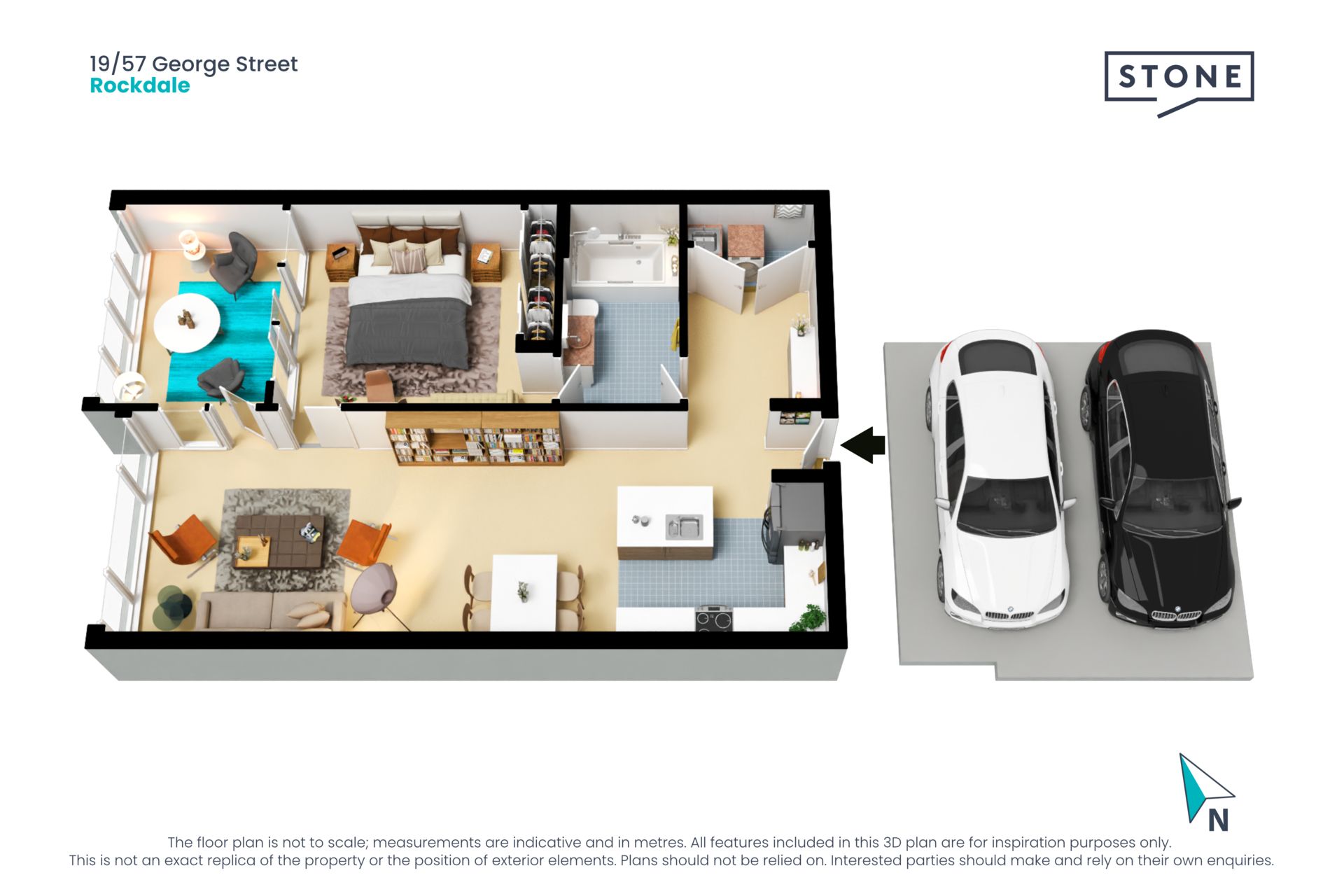 Oversized one bedder plus study