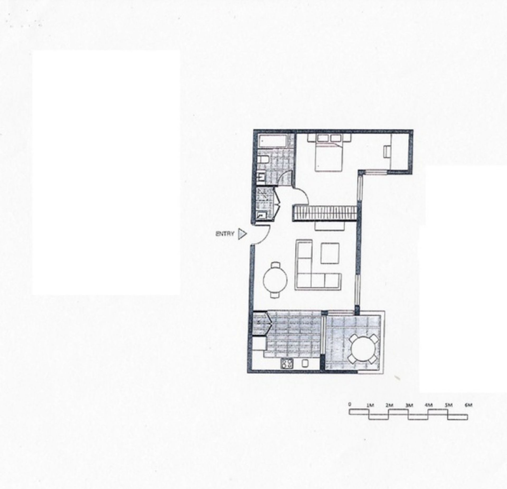 Spacious 1 bedroom apartment in near new building