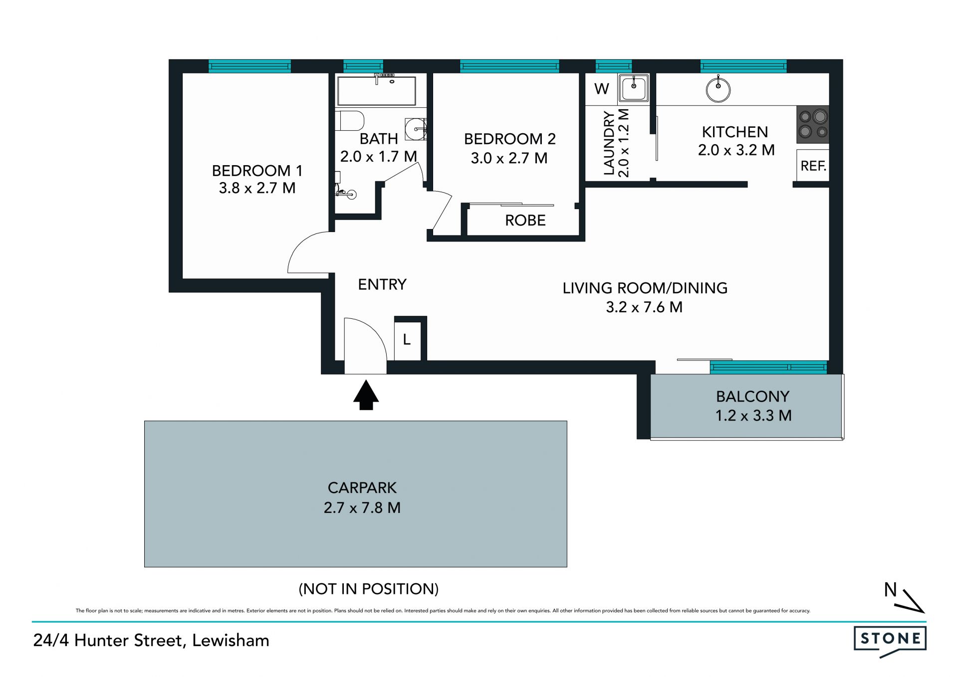 North facing apartment in ultra-convenient location