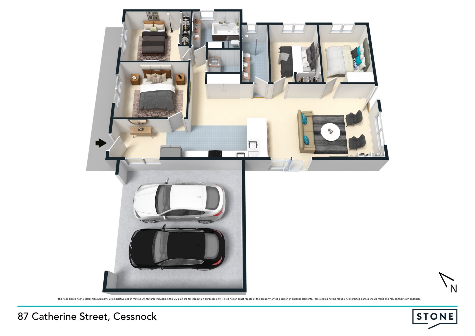 Tidy four-bedroom home with a selection outdoor space