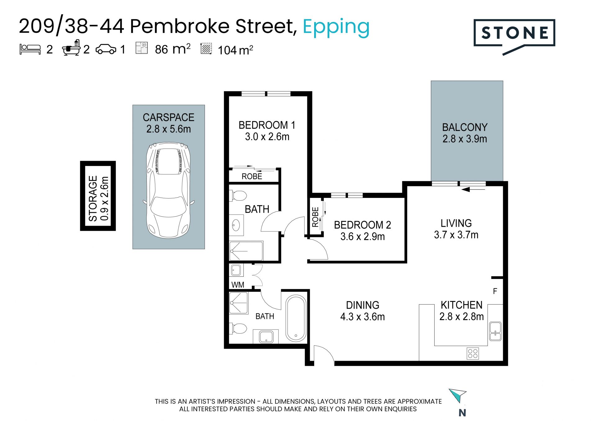 Luxe apartment steps to Epping's thriving hub