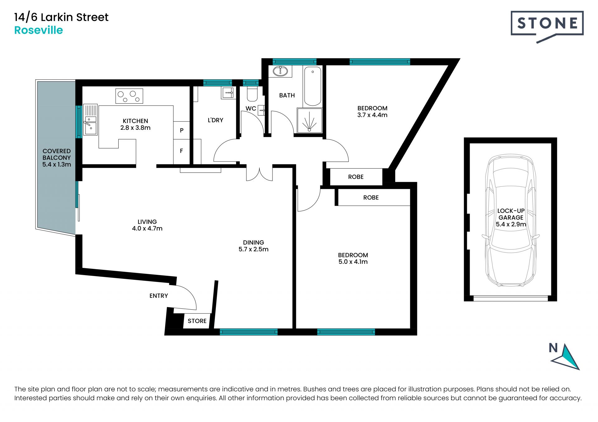 Private apartment with northeast light and leafy serenity