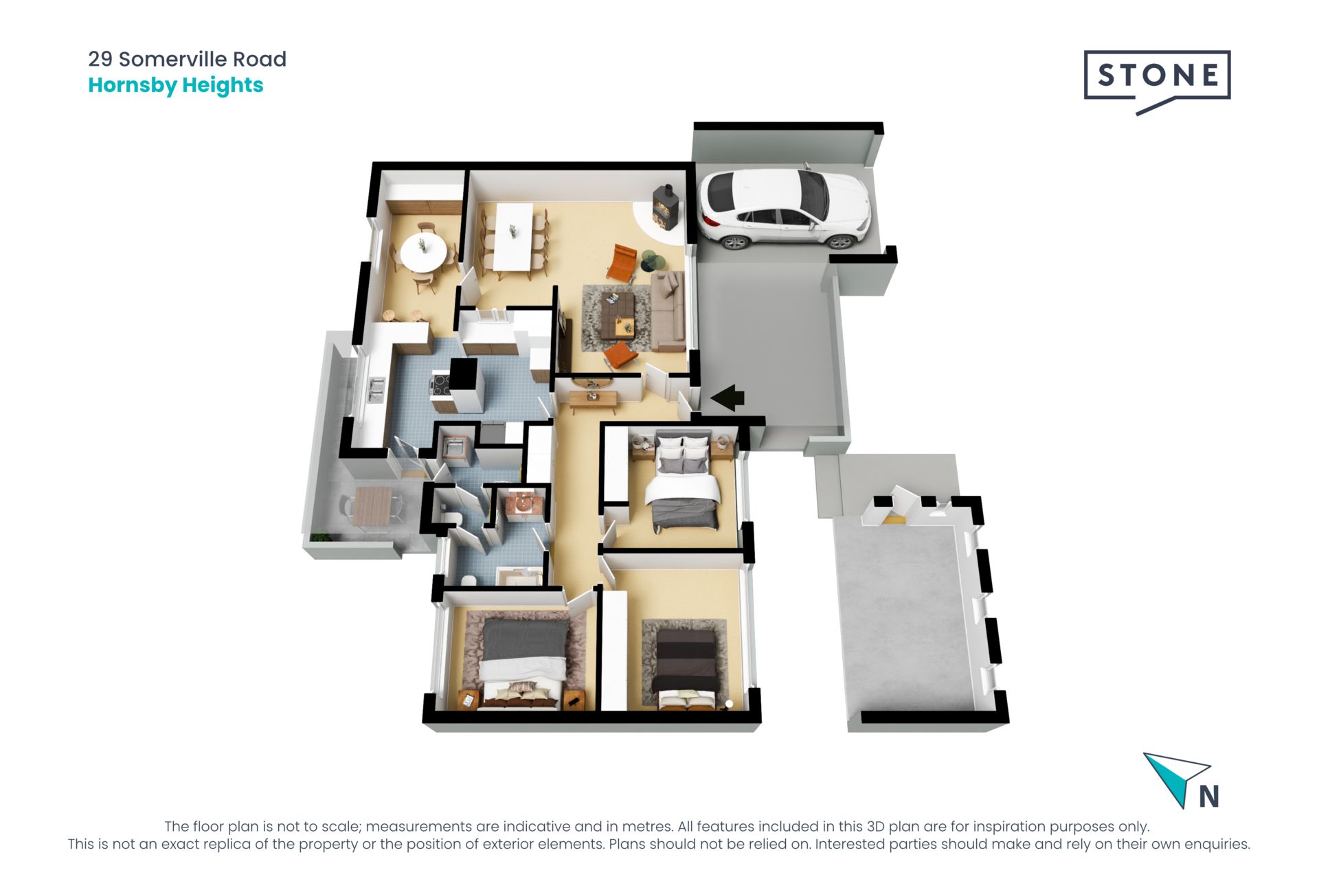 Spacious single-level brick home - freshly painted & brand-new floorboards!