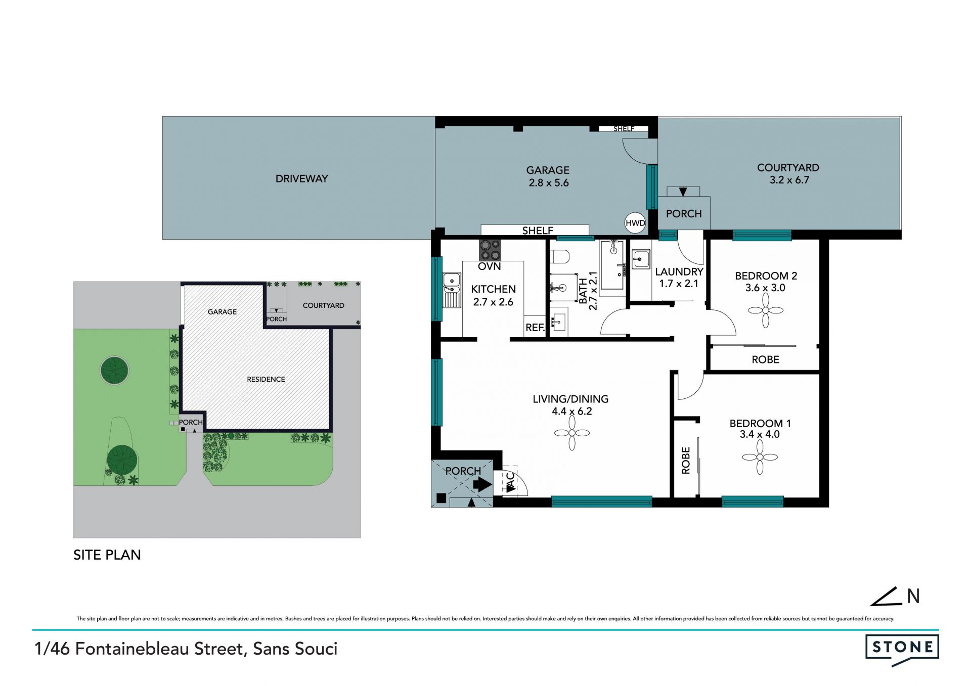 Freestanding front villa with Northerly aspect in a beachside pocket