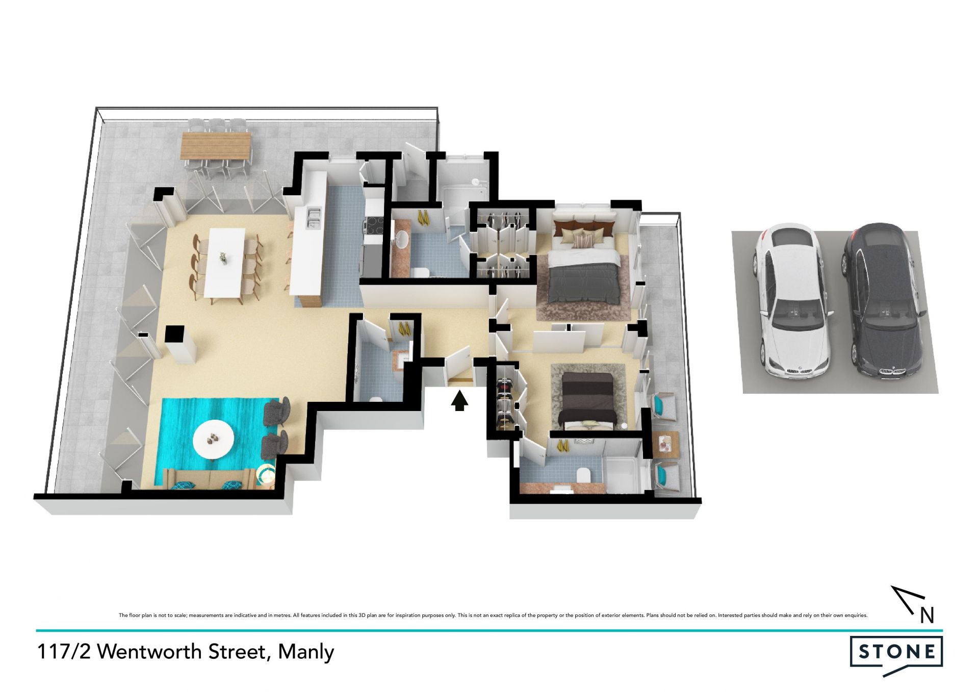Trophy penthouse with north aspect in the village