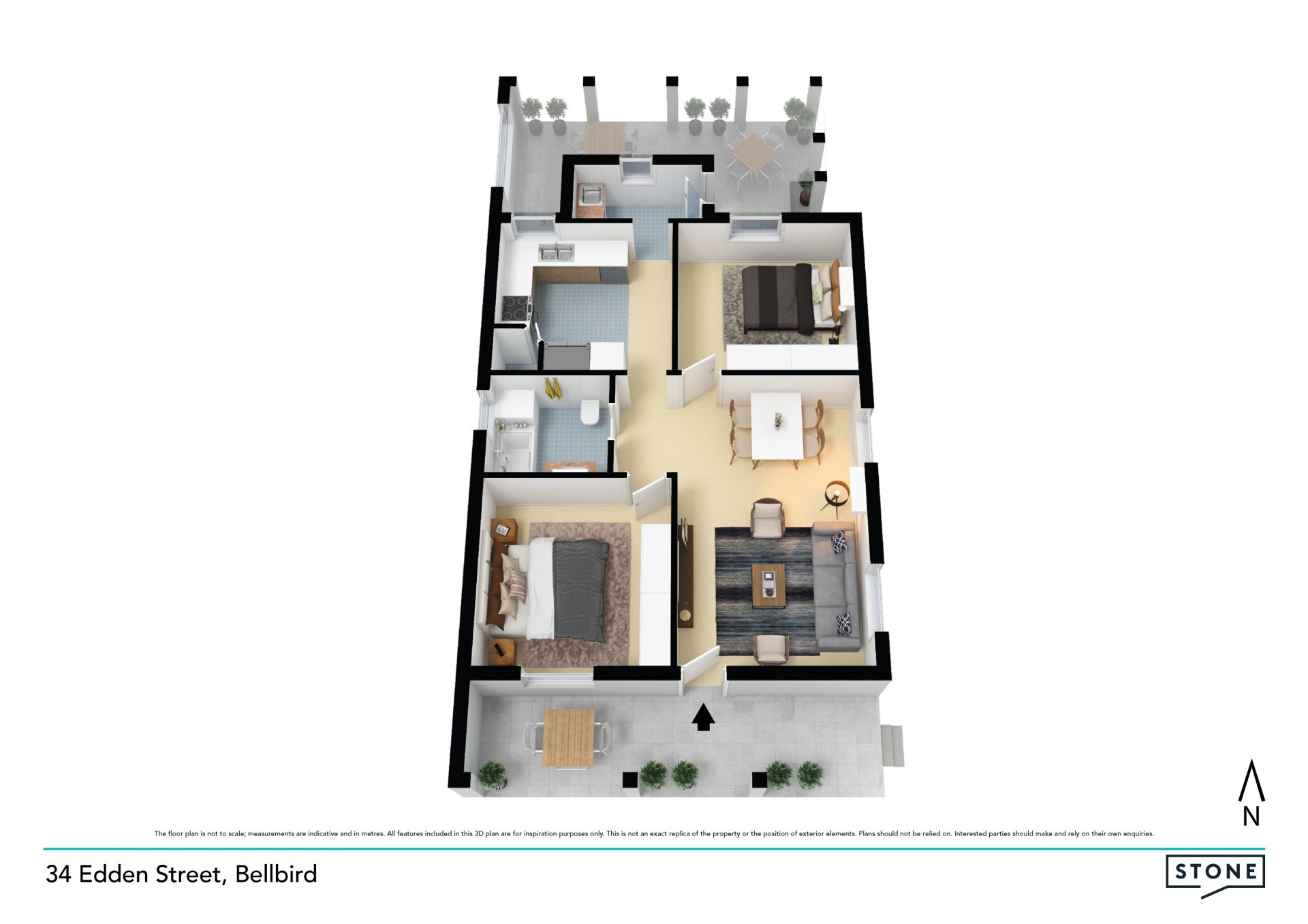 Updated two bedroom cottage with tradie shed