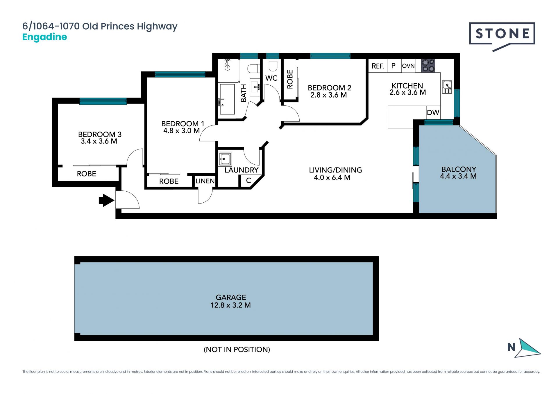 Three-bedroom apartment in prime position