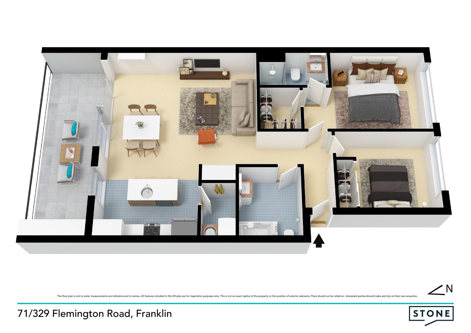 North Facing Two Bedroom