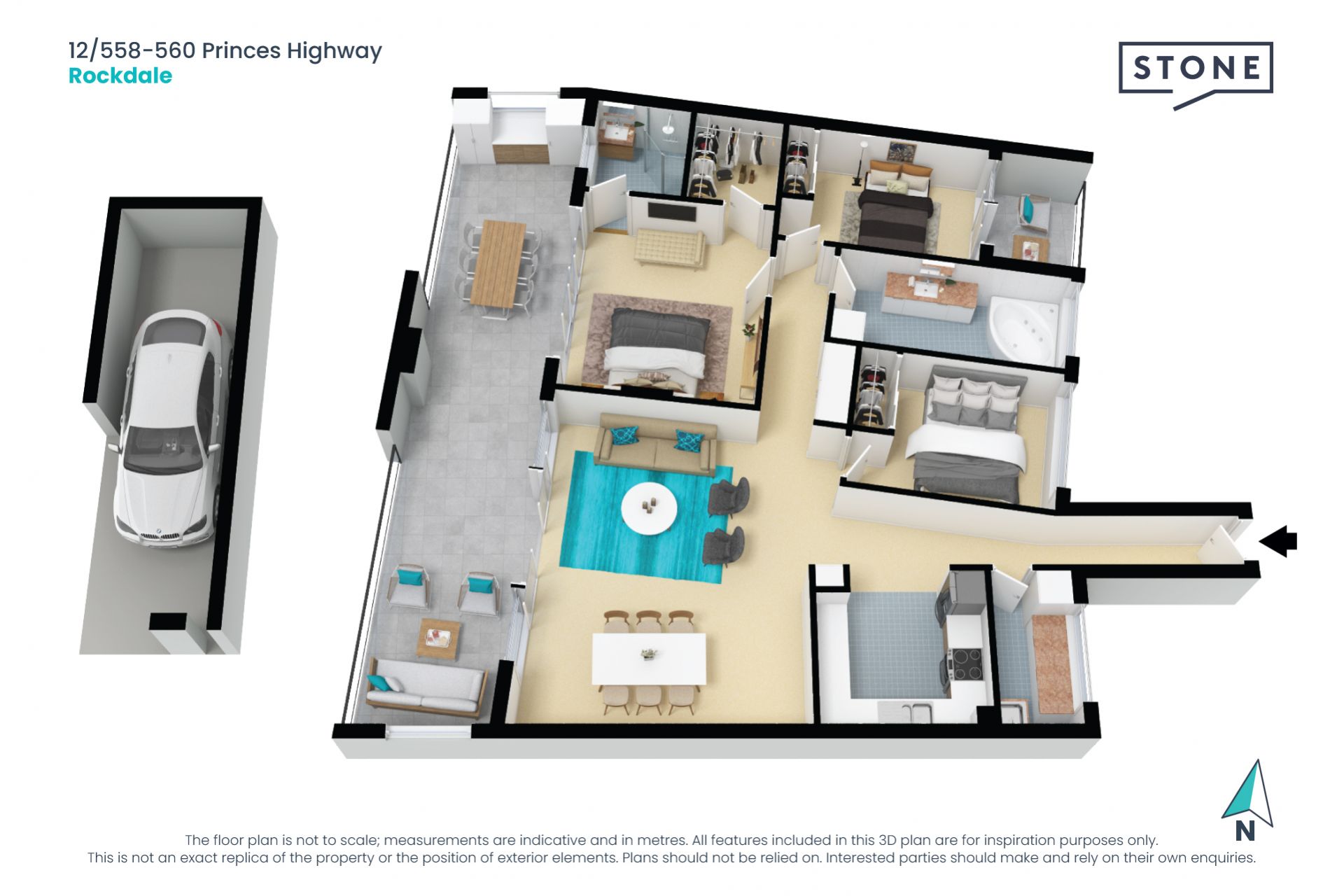 Elegant contemporary apartment with luxurious proportions