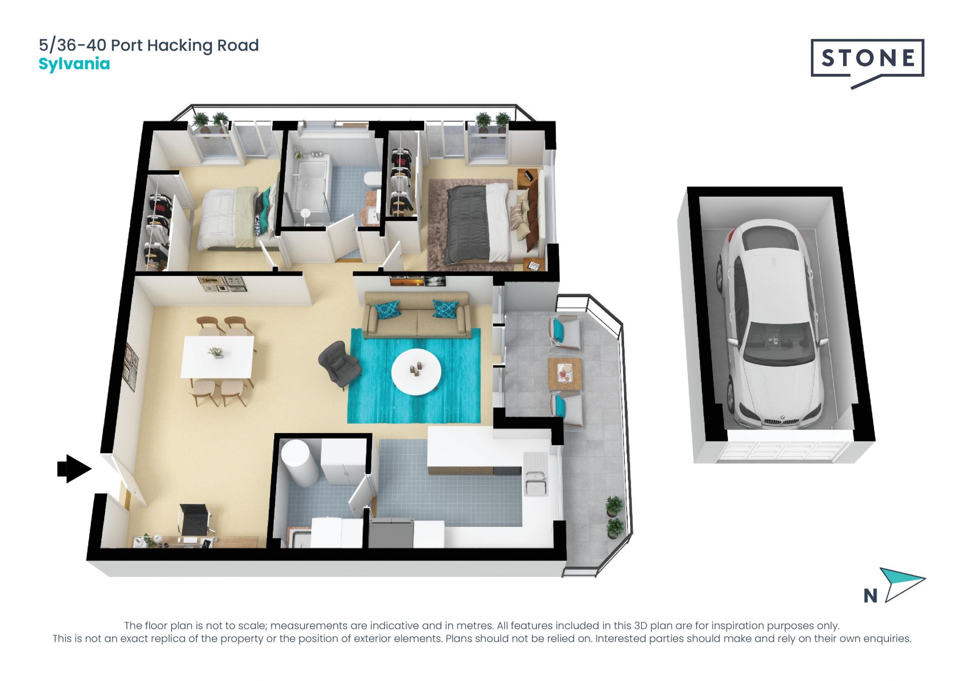 Conveniently located apartment with leafy outlook