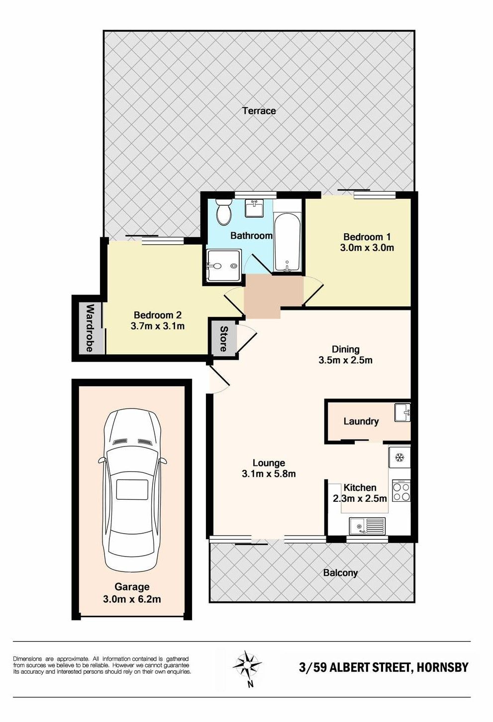 Prime location with two massive balconies!