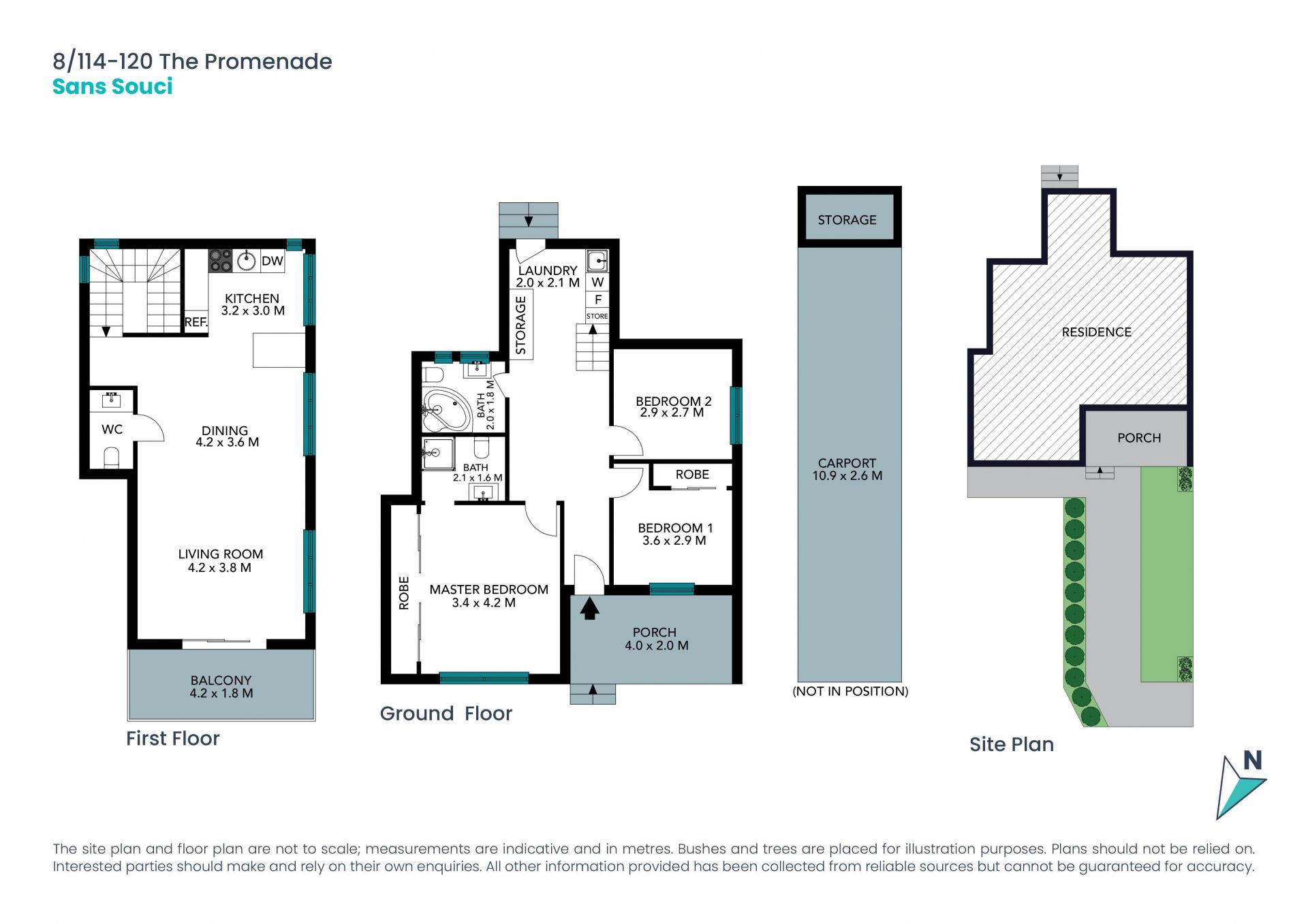 Solid brick townhouse with boutique waterside address