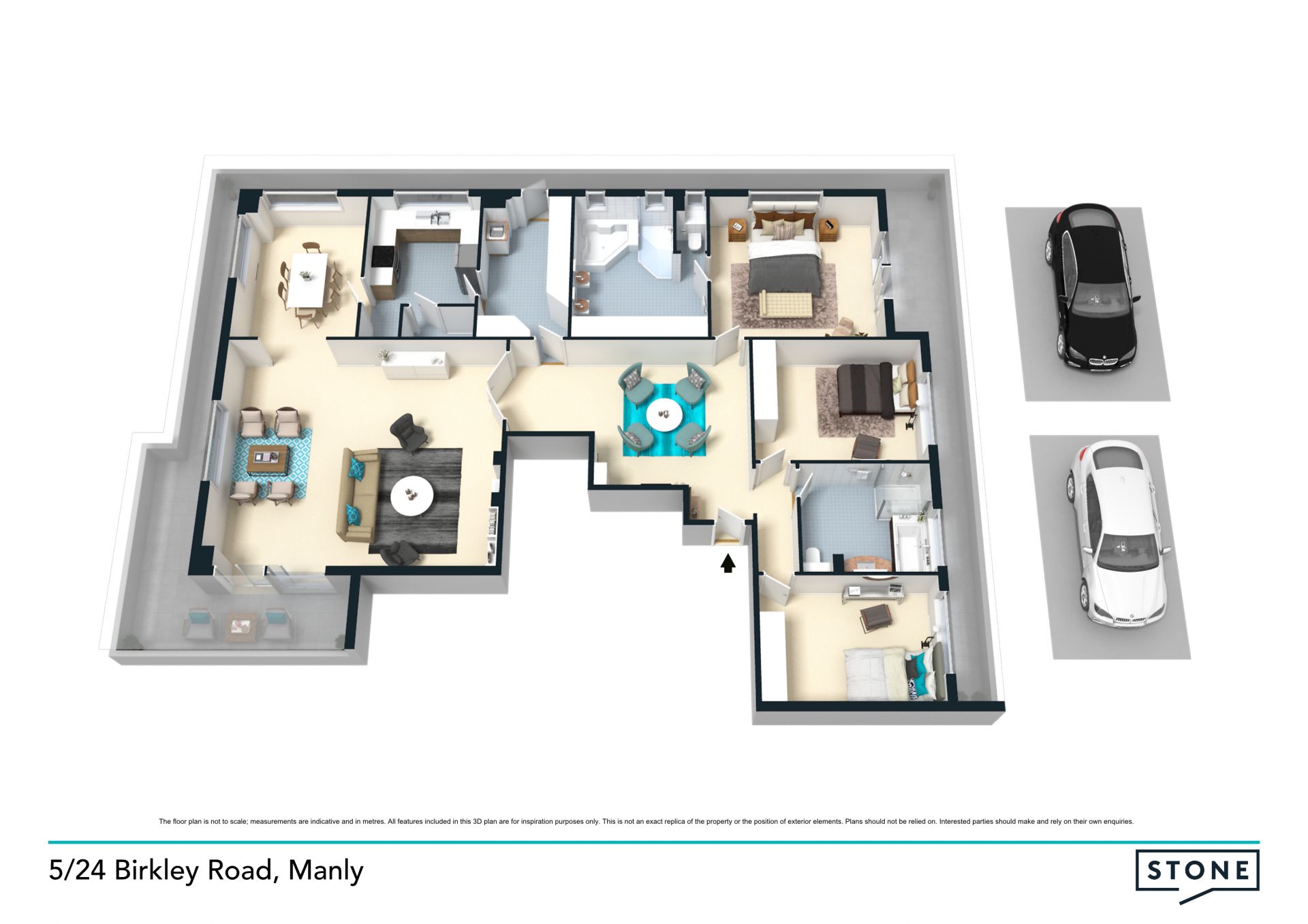 Stunning apartment with generous proportions