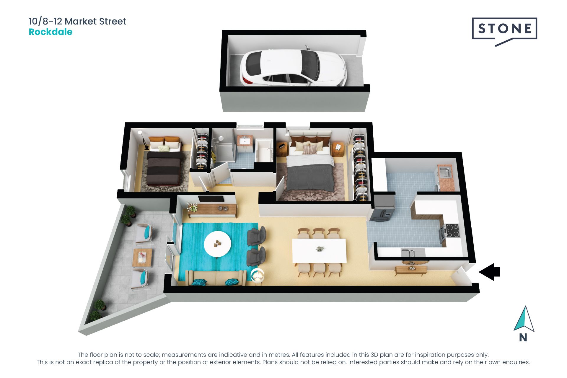 Quiet, contemporary living in village heart