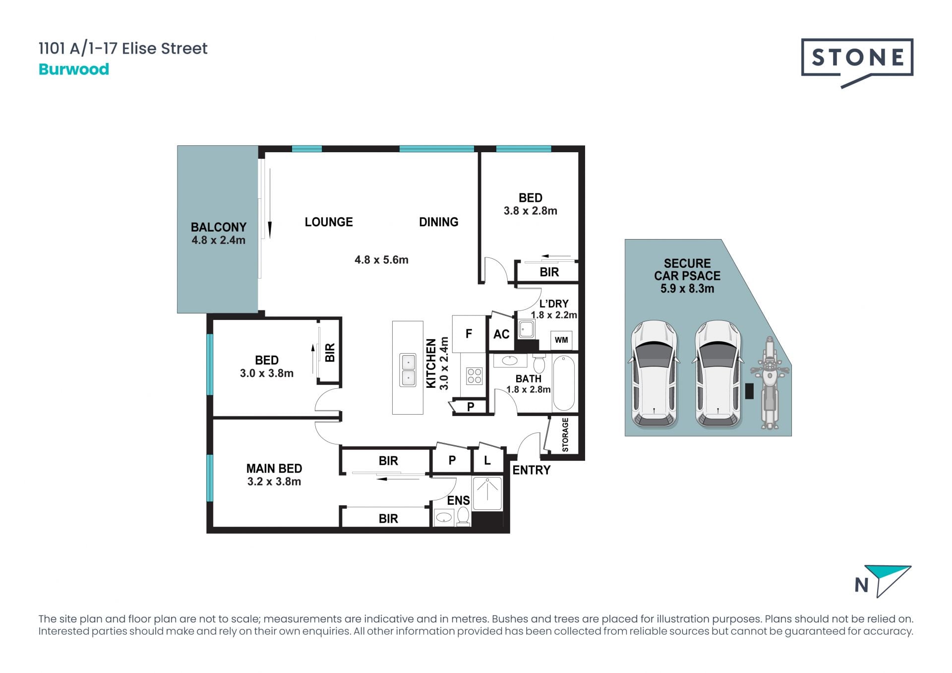 Prime Location & Modern large 3-Bedroom Apartment with Sweeping Views in the Heart of Burwood