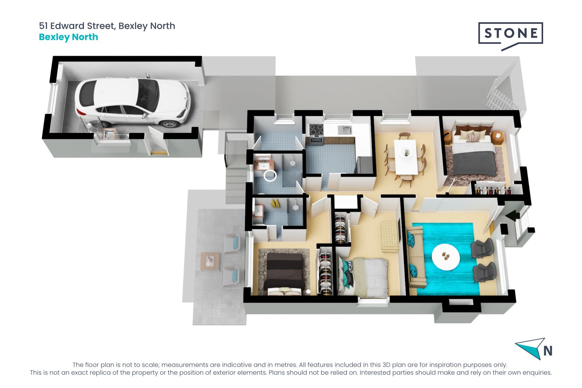 Welcoming freestanding, north-facing abode