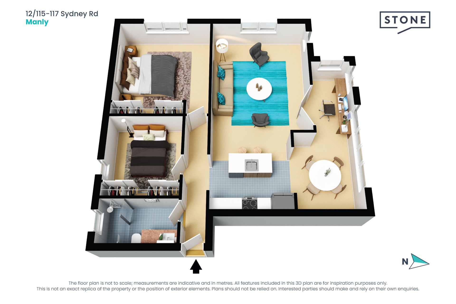 Spacious apartment with nothing to spend