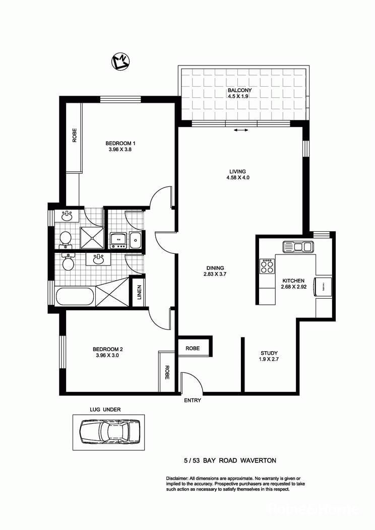 Renovated Two Bedroom Two Bathroom Apartment