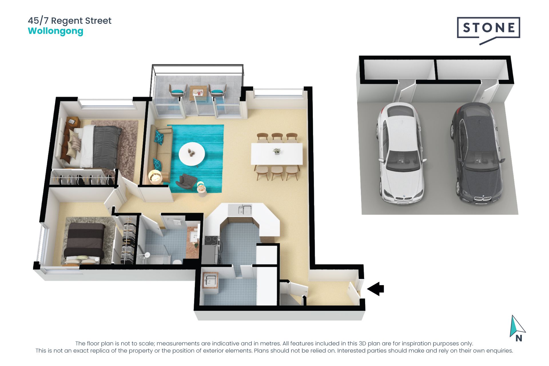 Top floor apartment in convenient lifestyle address