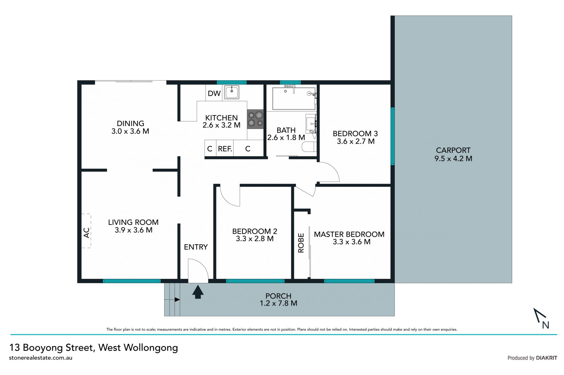 Private single level home on north to rear 556sqm