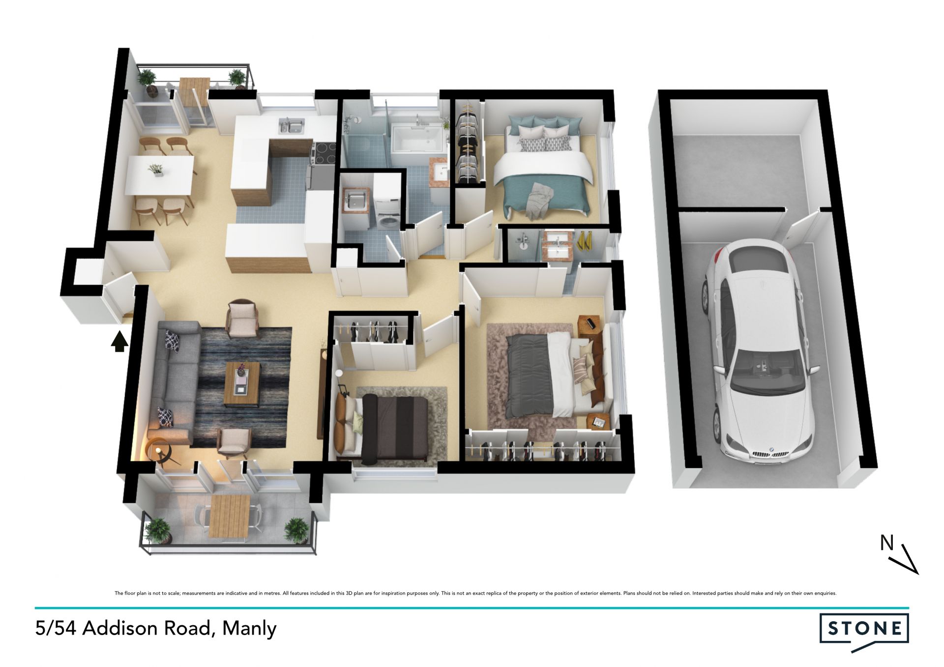 Designer living, harbour views and northeast sun
