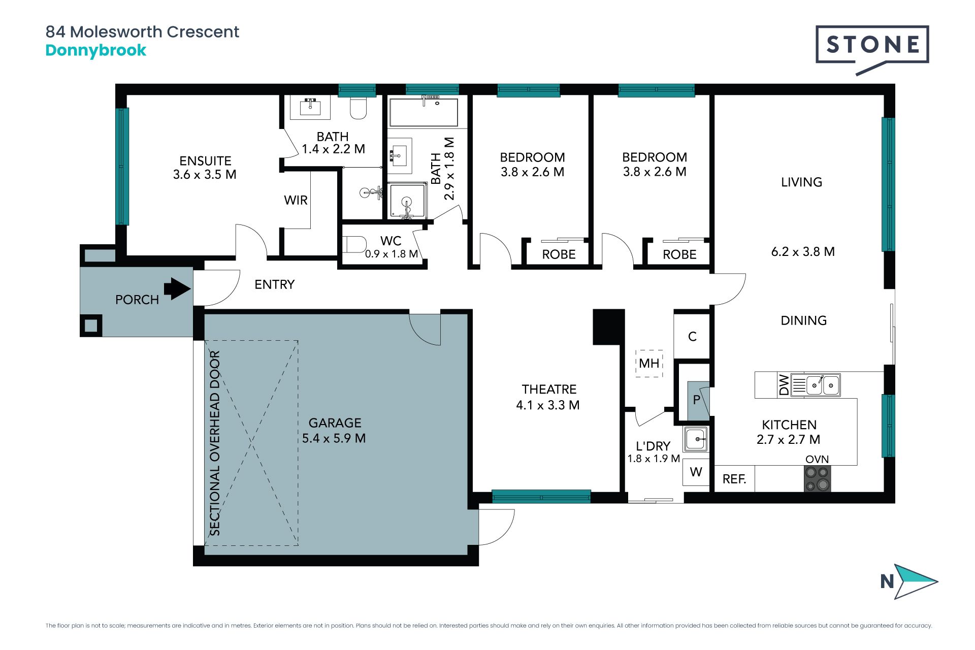 Three-bedroom, two living space home in Donnybrook