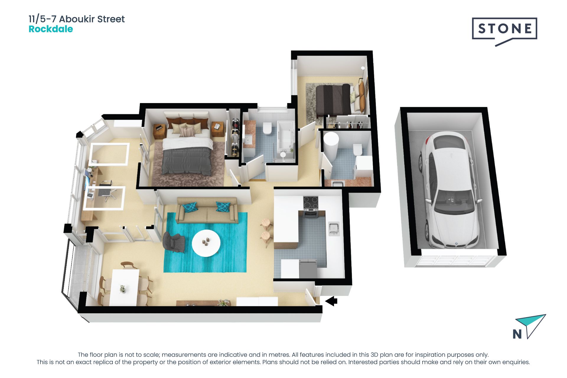 Spacious living with Sunroom or office