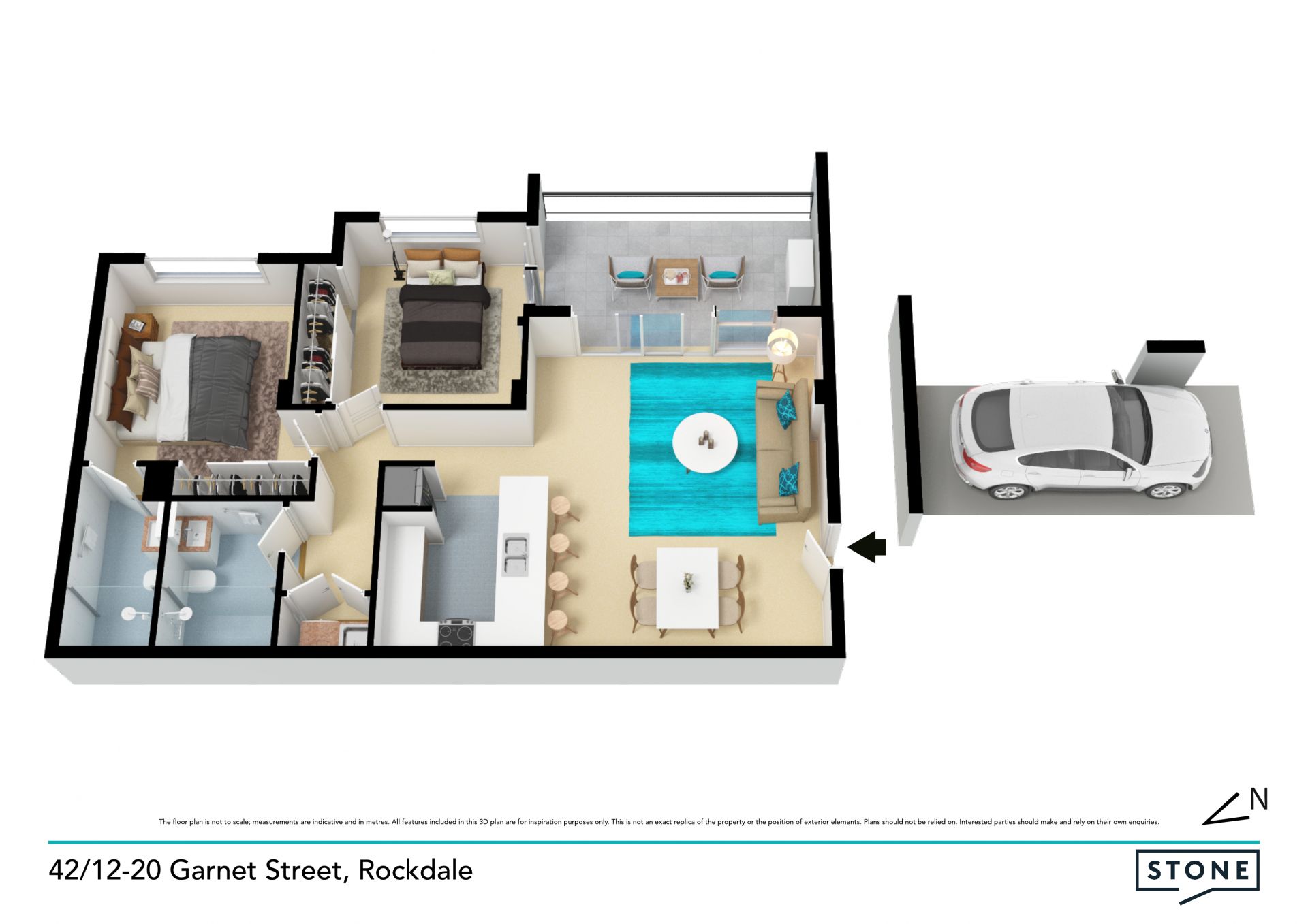 Near-new designer apartment in parkland surrounds