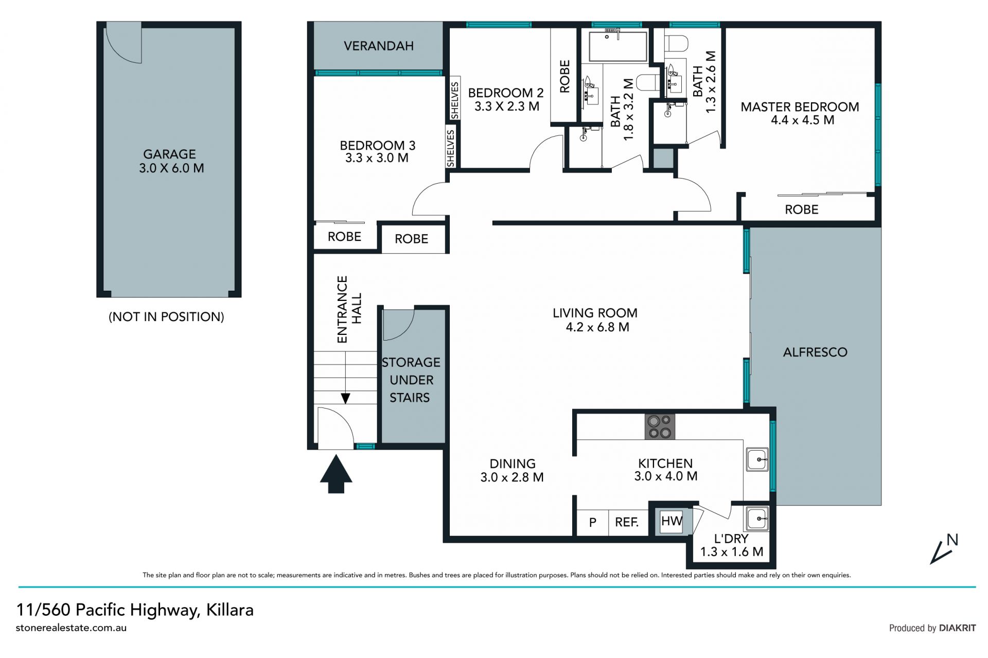 Garden apartment with 254sqm on title