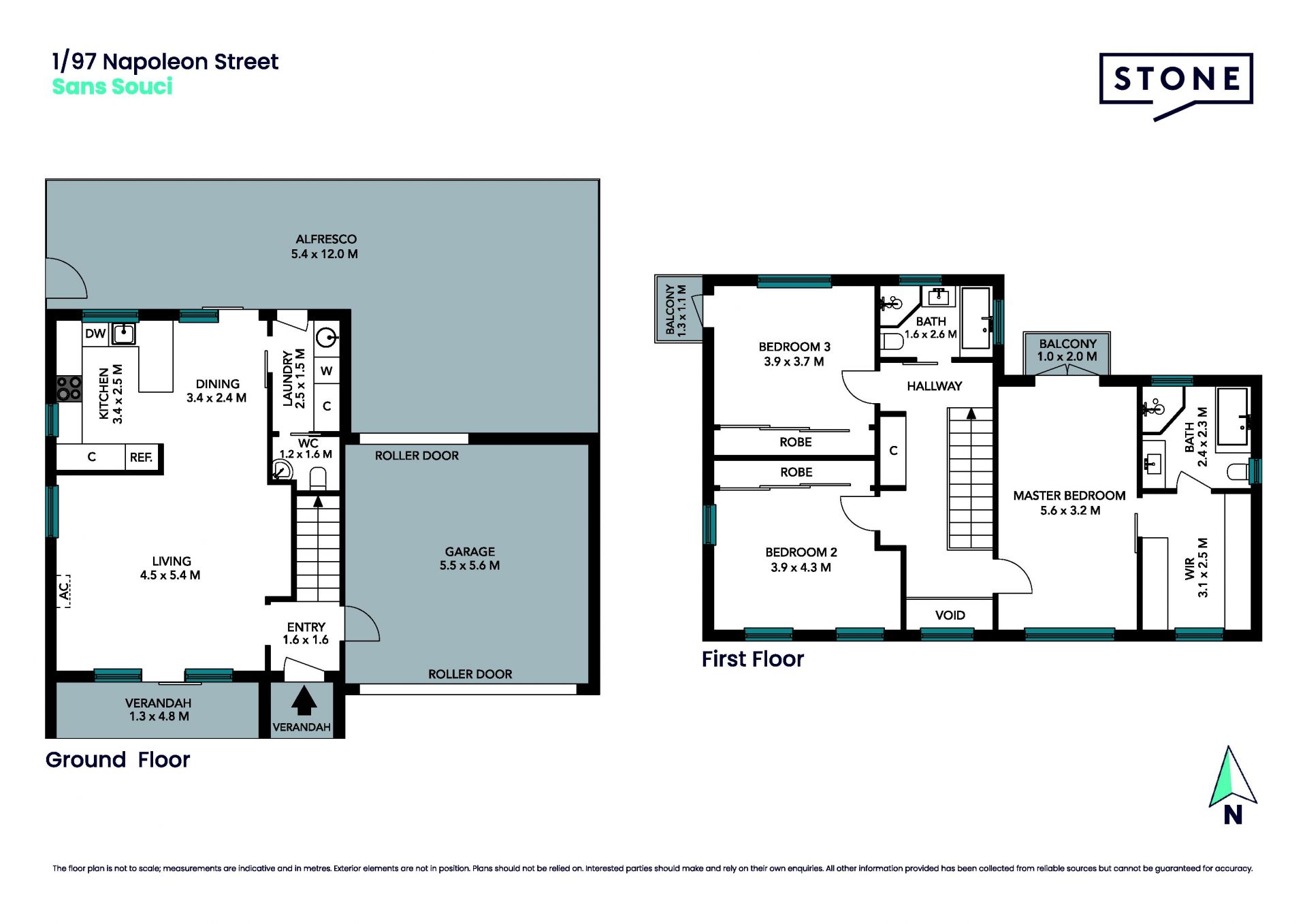 A private and light filled boutique garden townhouse (no common walls)