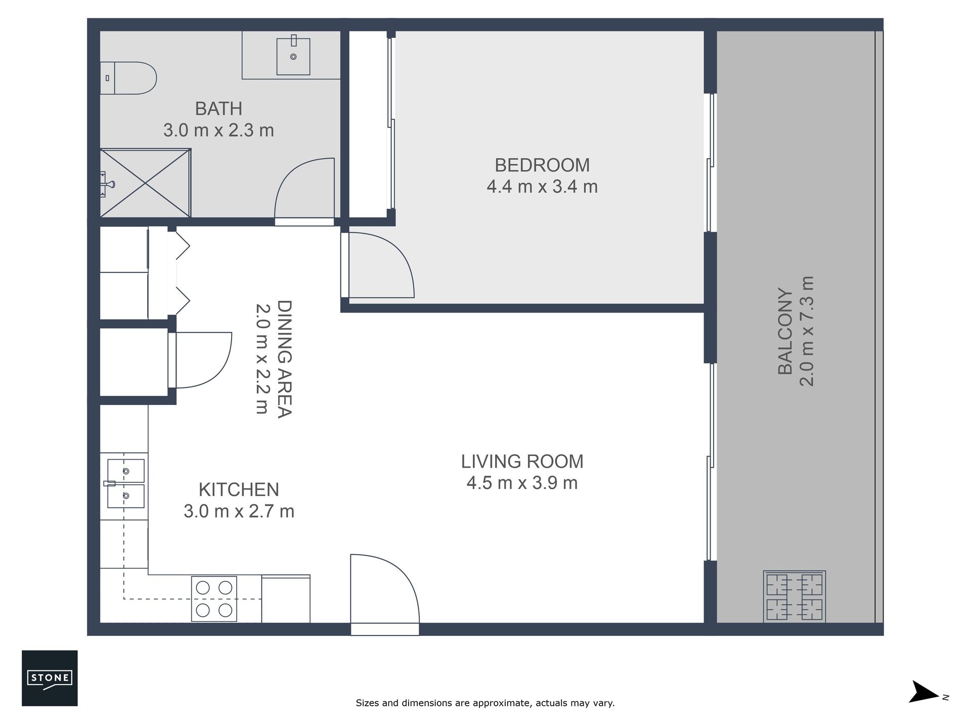 Location, location! One bedroom apartment in Franklin