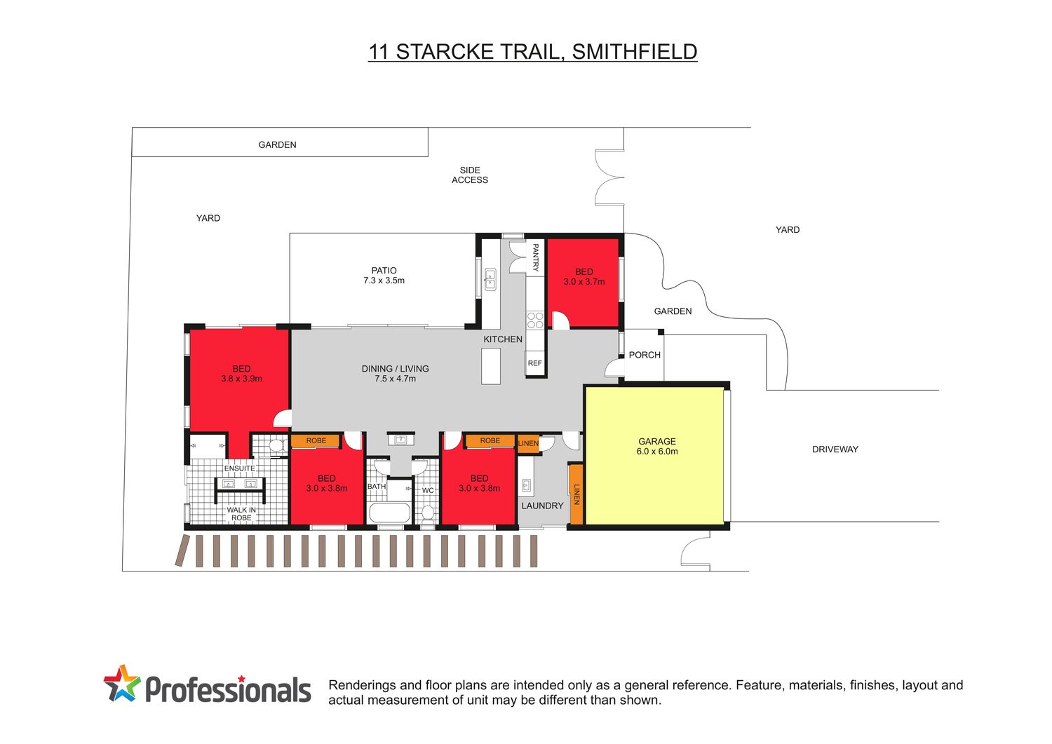 Executive 4 bedroom home with side access!
